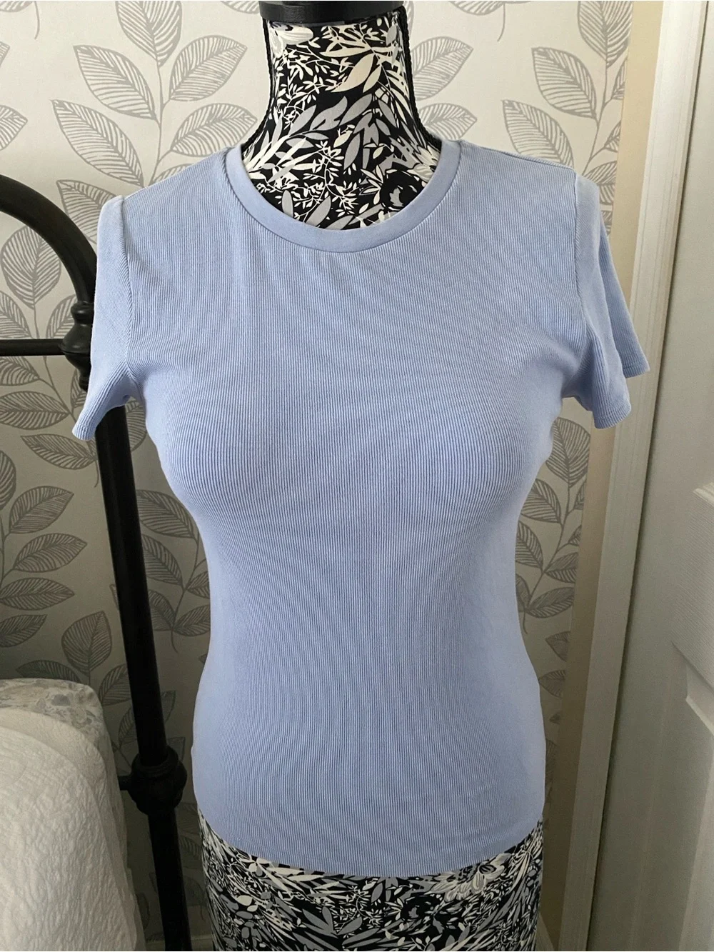 Aritzia HomeStretch™ Rib Tune
Stretchy ribbed cotton t-shirt Light Blue - Picture 2 of 9